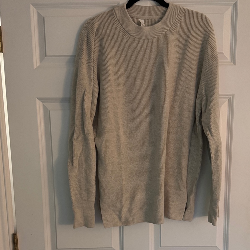 lululemon athletica Cream Crew Neck Sweater